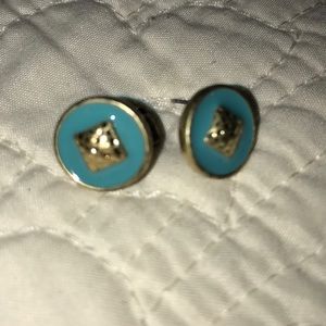 Lia Sophia turquoise and gold earrings